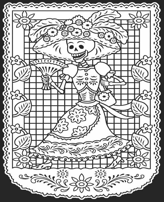 Day of the Dead coloring page free and online coloring