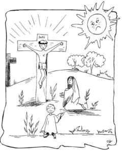 Good Friday coloring page free and online coloring