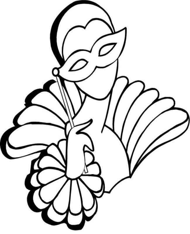Mardi Gras coloring page free and online coloring