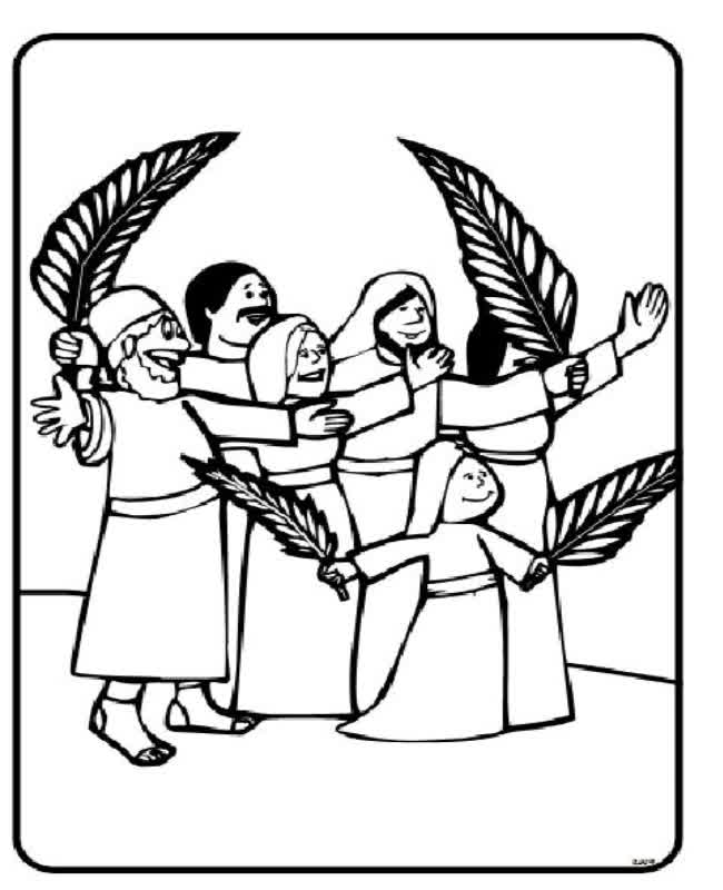 Palm Sunday coloring page free and online coloring