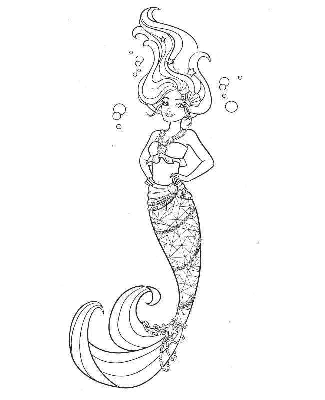 Barbie Mermaid coloring pages free and online coloring