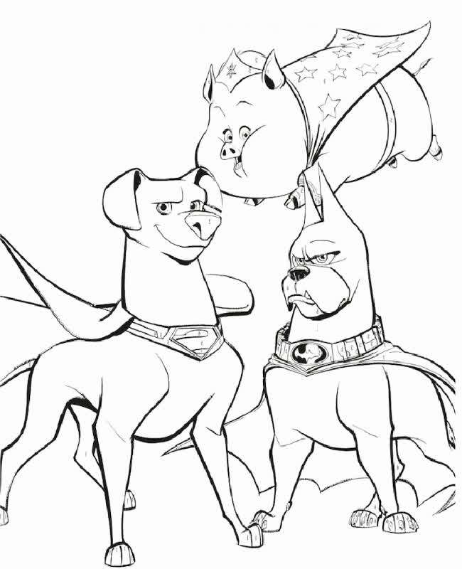 DC League of Super-Pets Coloring page free and online coloring