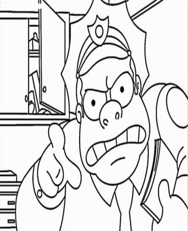 The Simpsons coloring page free and online coloring printable