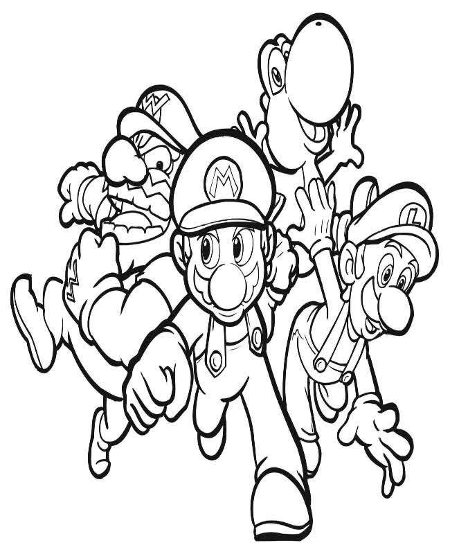 The Super Mario coloring page free and online coloring printable