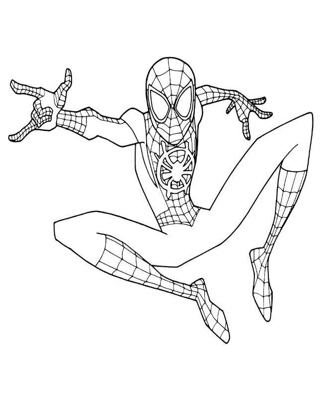 spider-man across the spider-verse coloring page free and online coloring