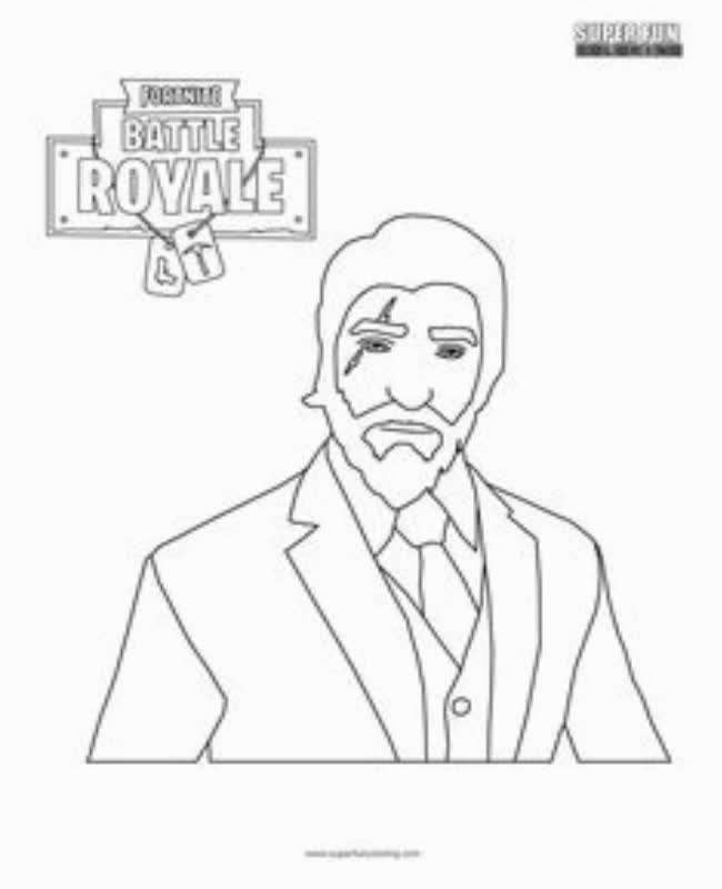 John Wick coloring page free and online coloring